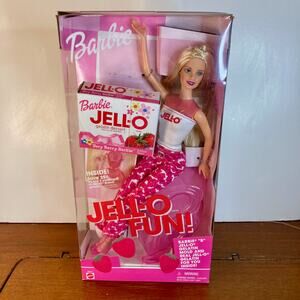 Y2K Mattel JELL-O Fun Barbie w/Very Berry Barbie JELL-O #55417 (2001) NRFB